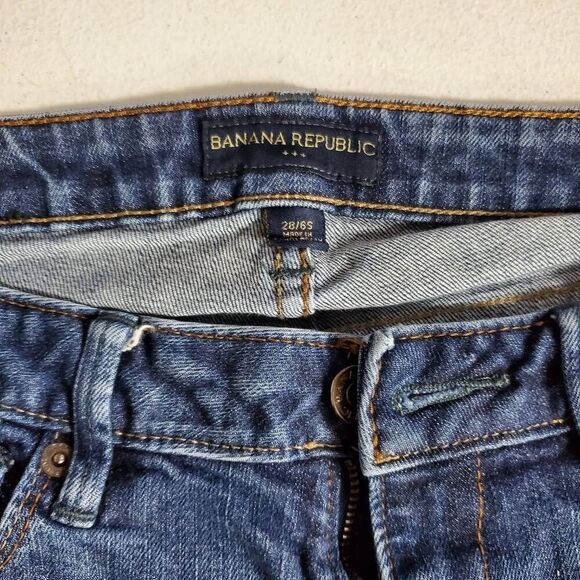 Banana Republic Women’s Bootcut Jeans Size 28/6S Dark Wash Stretch Denim Mid Ris - Picture 4 of 7